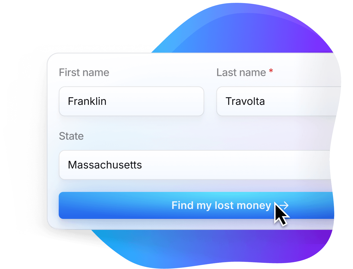 SearchCard for lost money